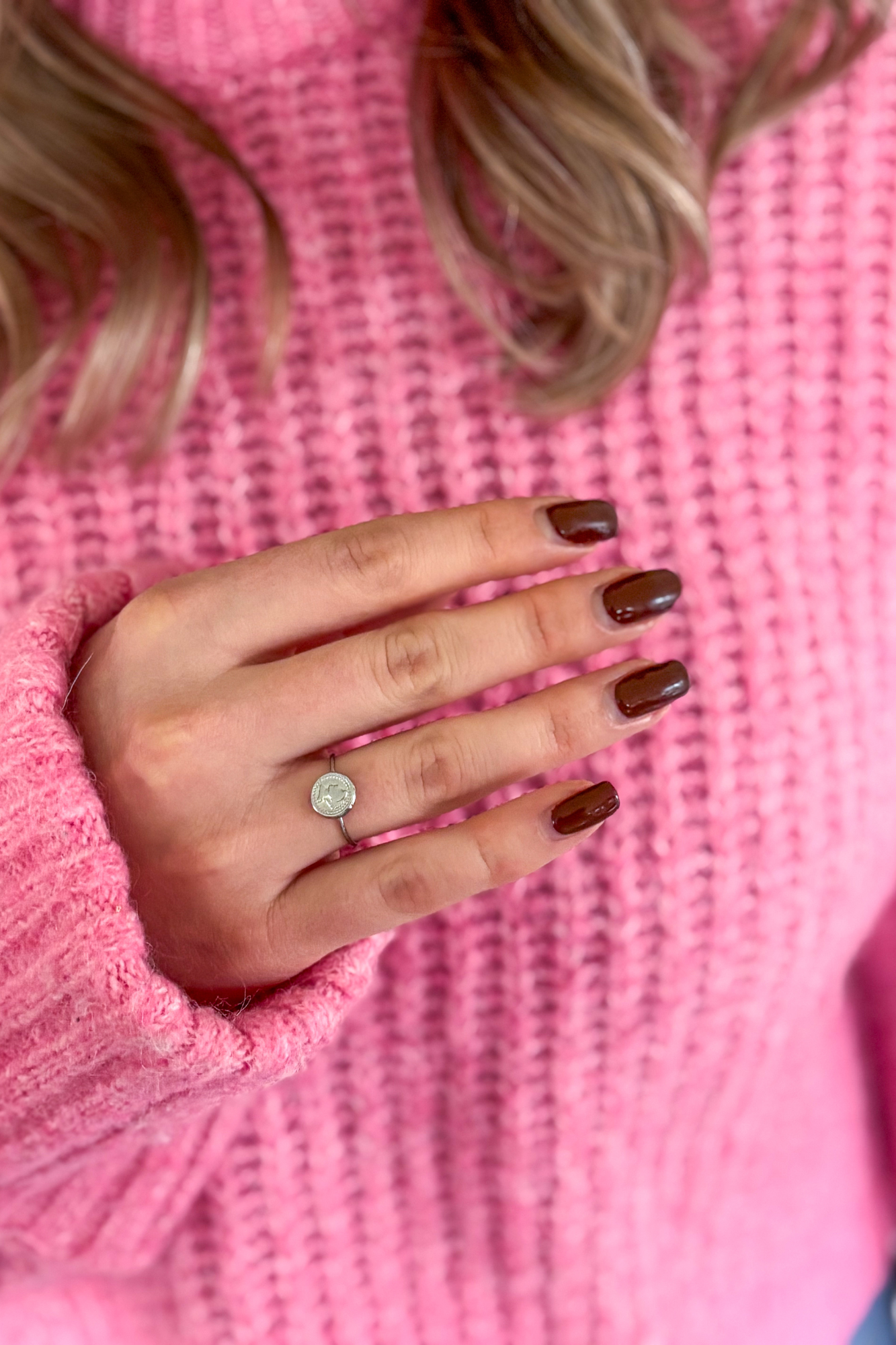 Ring - Munt zilver