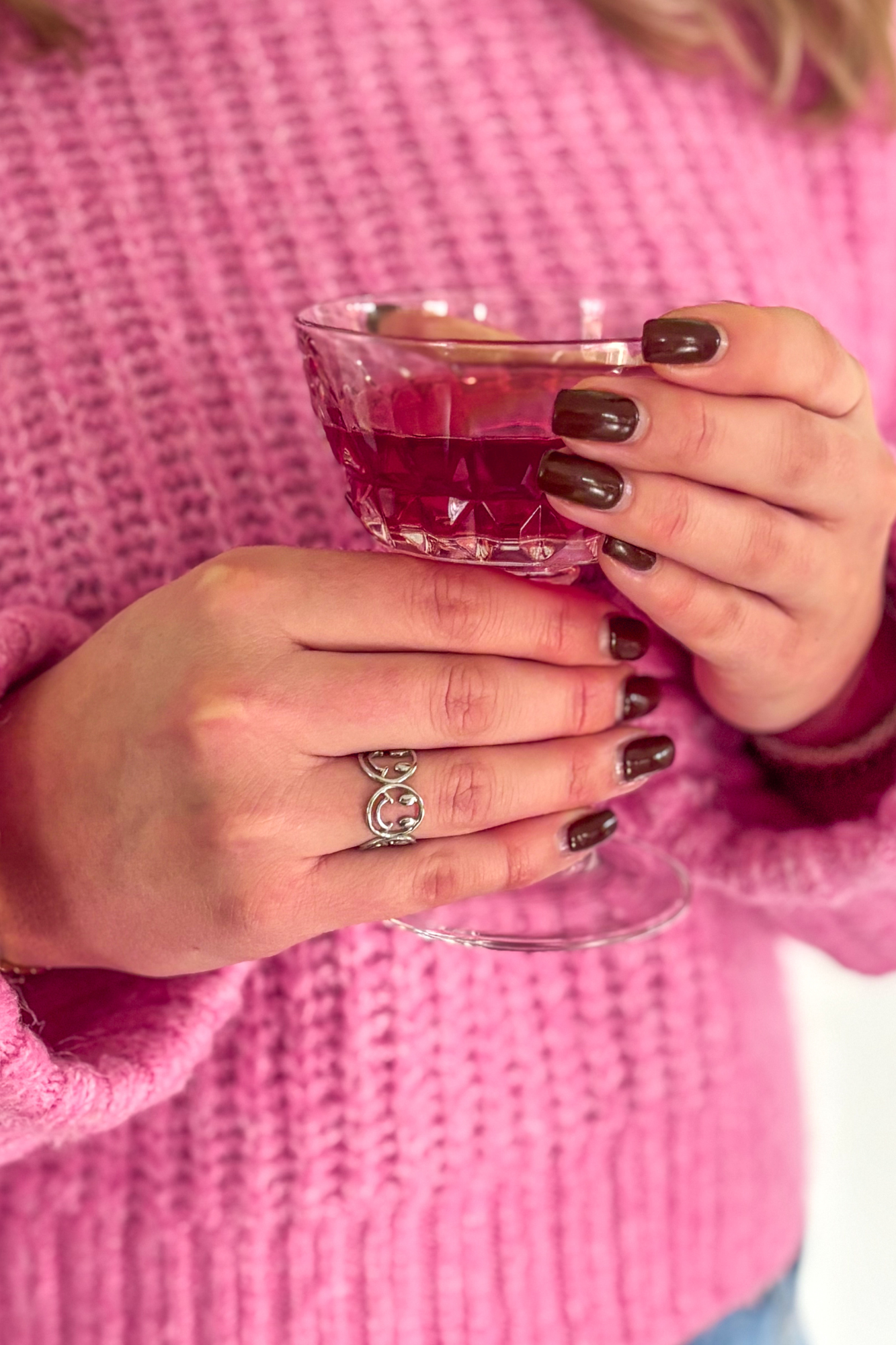 Ring - Smiley zilver