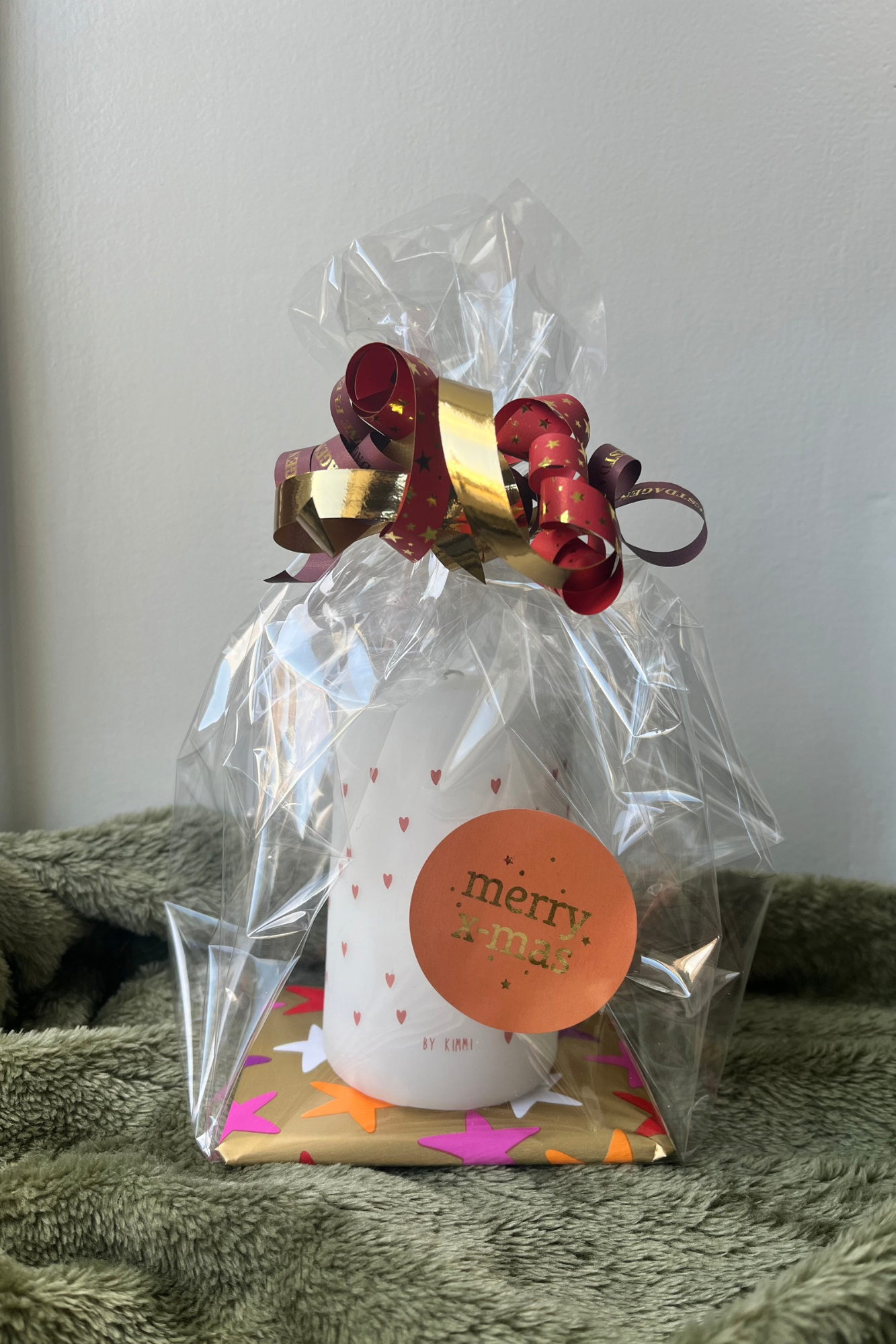 Kerstcadeau - Stompkaars hartjes