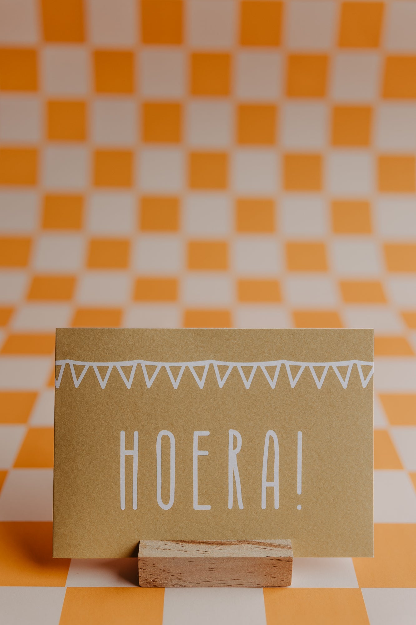 Dubbele wenskaart - Hoera!