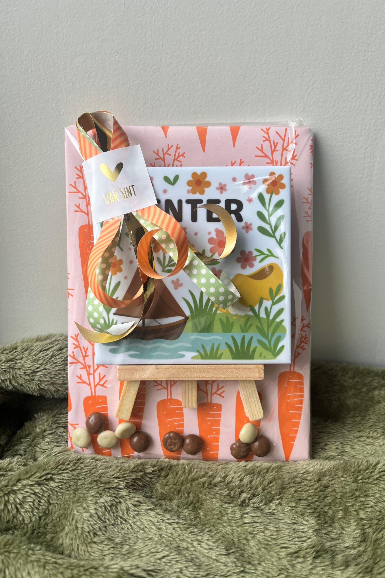 Sinterklaascadeau van Sint - Tegeltje Enter & houder