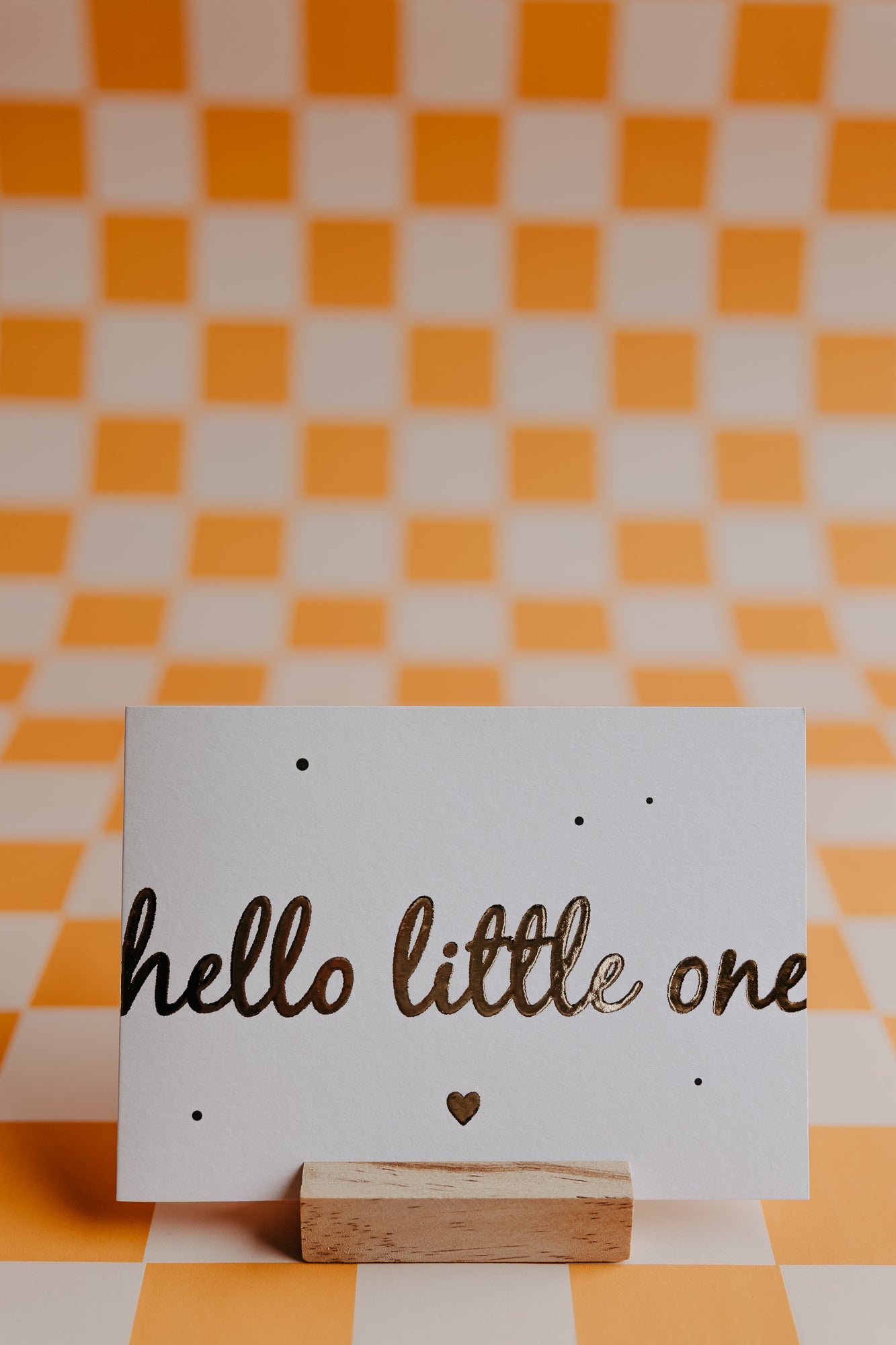 Dubbele wenskaart - Hello little one