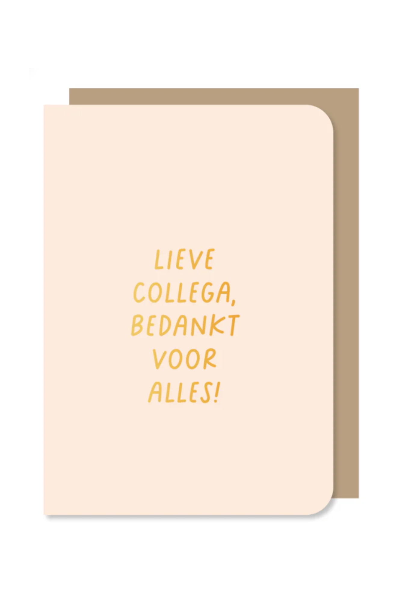 Dubbele wenskaart - Lieve collega, bedankt voor alles!