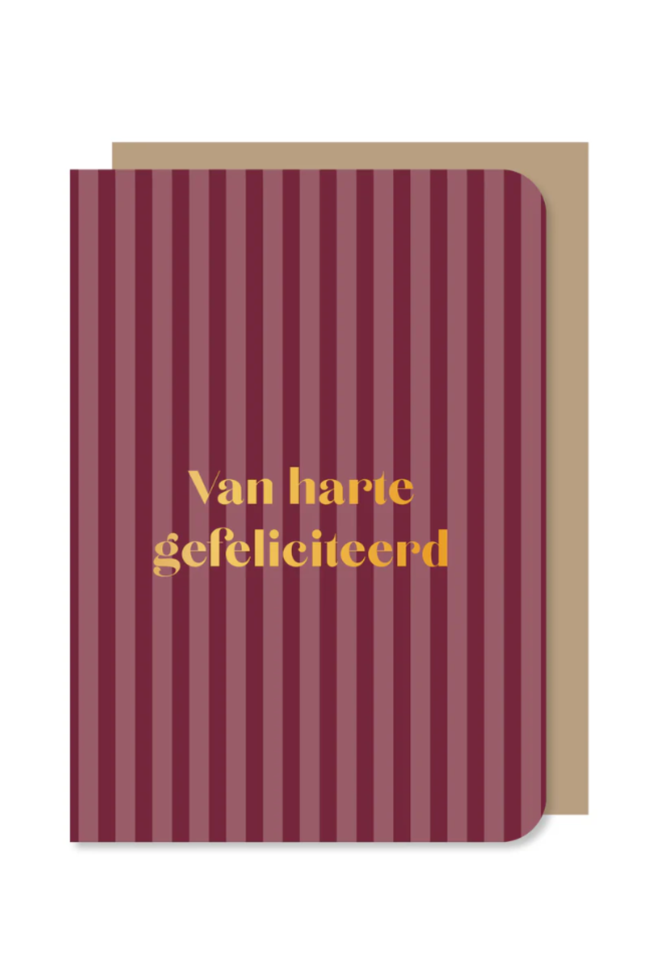 Dubbele wenskaart - Van harte gefeliciteerd