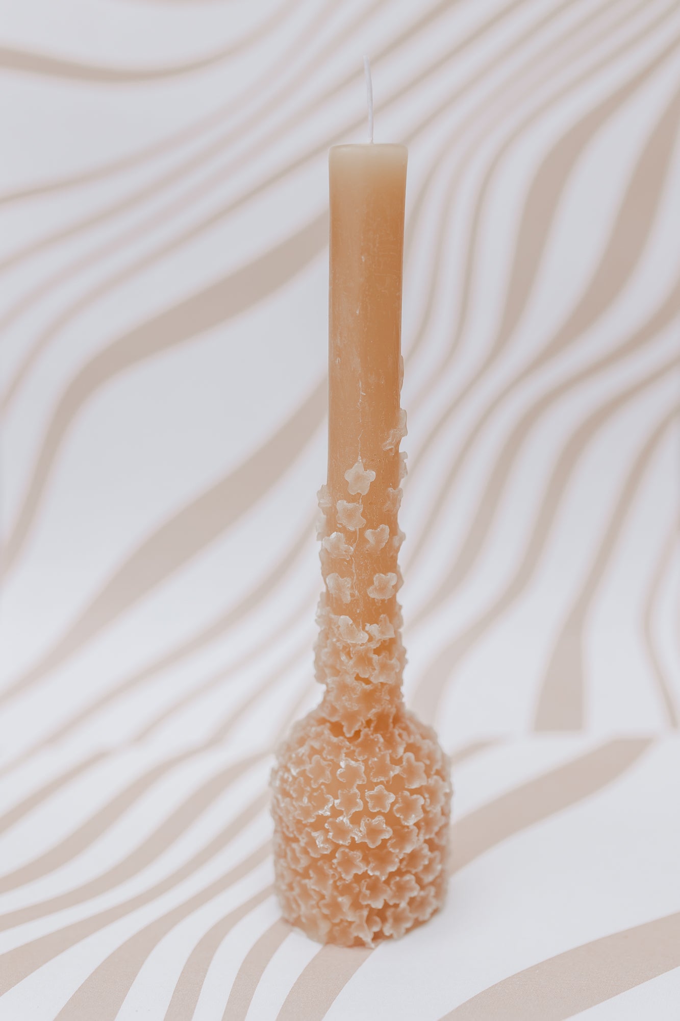 Sculpture bloom kaars - Apricot
