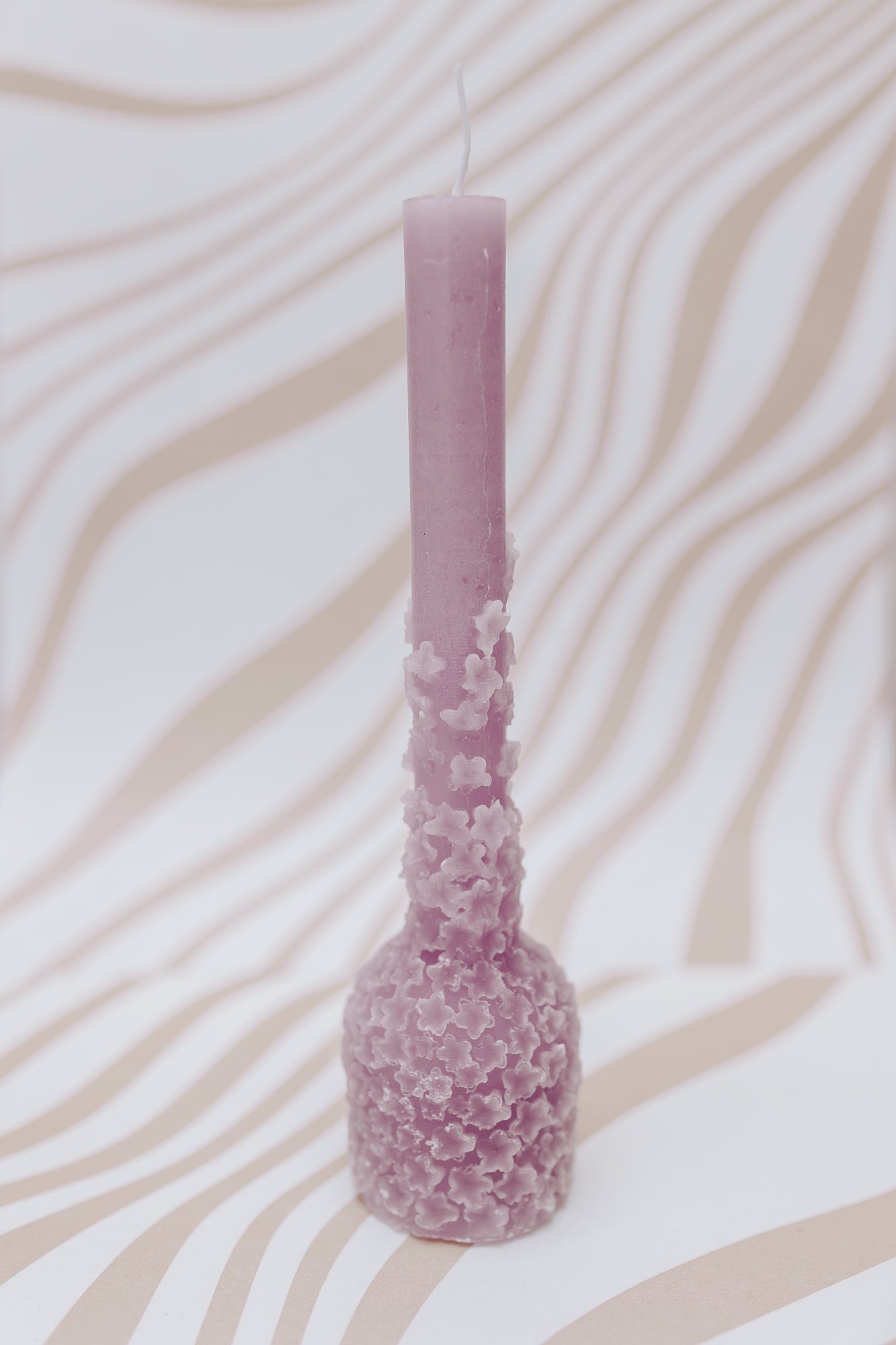 Sculpture bloom kaars - Purple