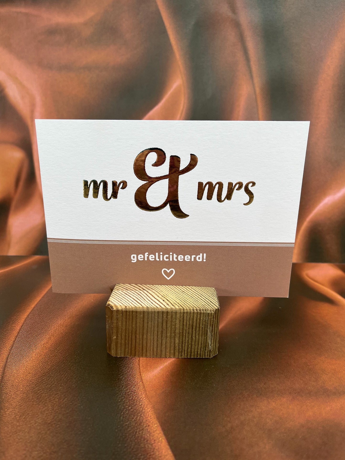 Dubbele wenskaart - Mr & Mrs!