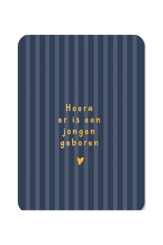 Wenskaart - Hoera er is een jongen geboren