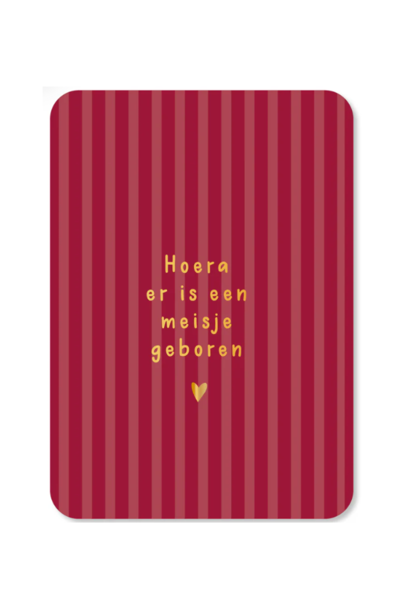 Wenskaart - Hoera er is een meisje geboren