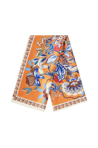 Sjaaltje - Oranje gebloemd