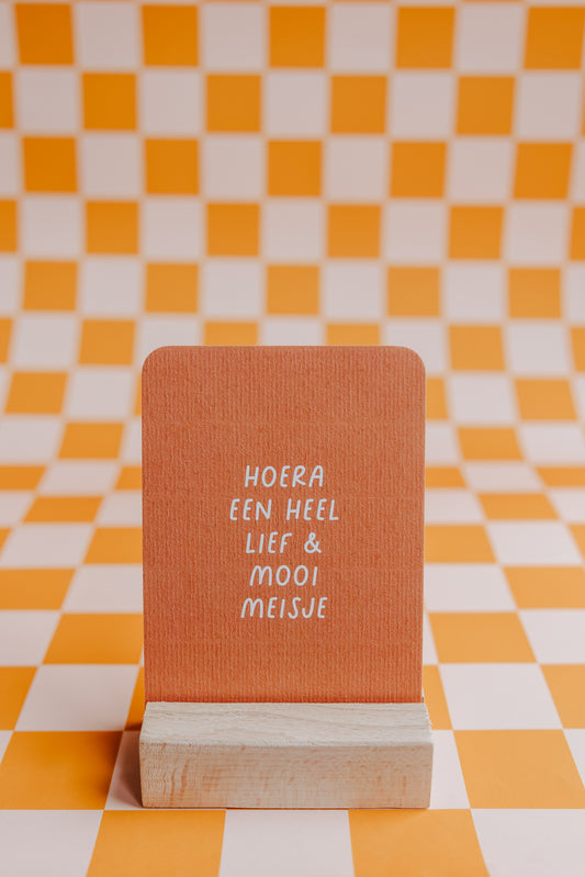 Wenskaart - Hoera een heel lief & mooi meisje