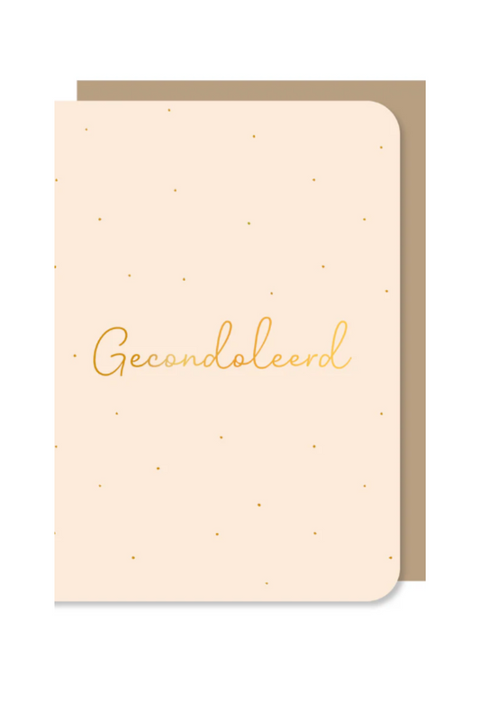 Dubbele wenskaart -  Gecondoleerd