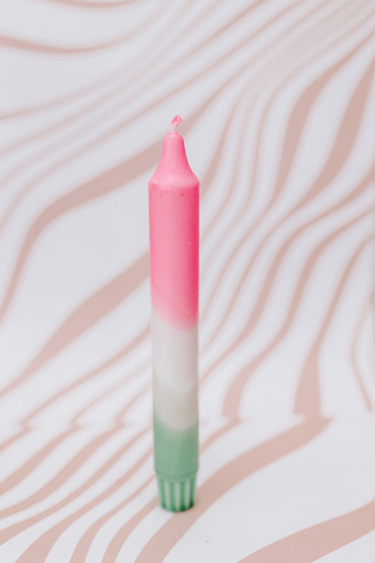 Dinerkaars dipdye - Groen/Roze